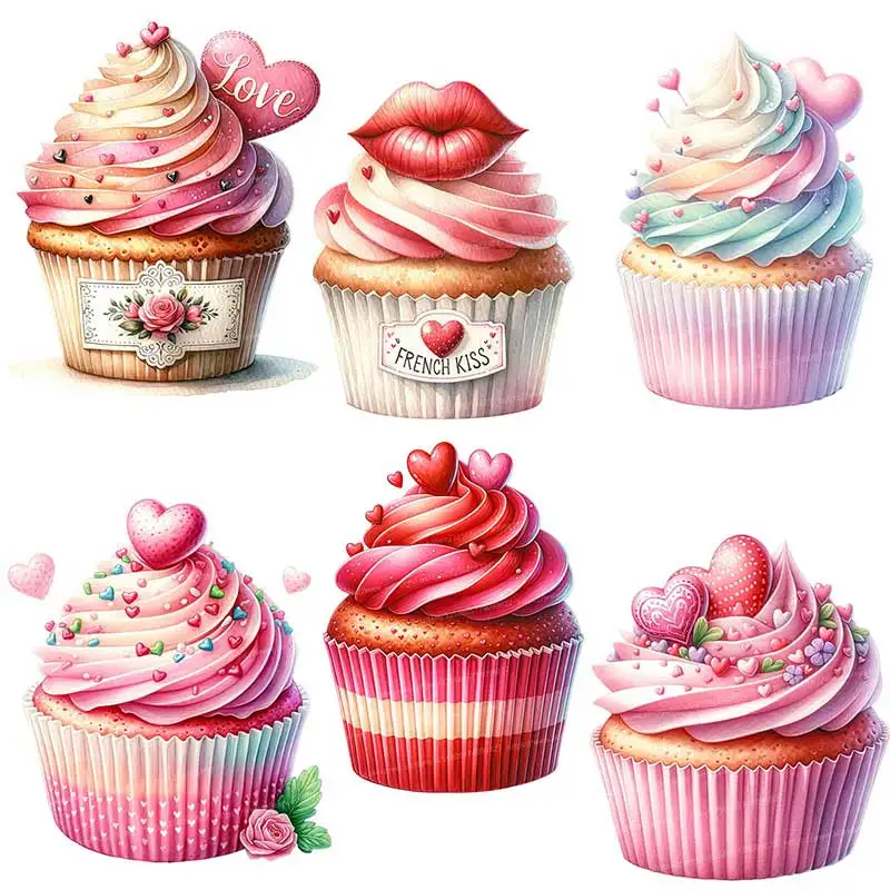 

Valentine Cupcake Wall Stickers Kitchen Decoration Dining Room Living Room Cabinet Refrigerator Home Decoration Decals S880