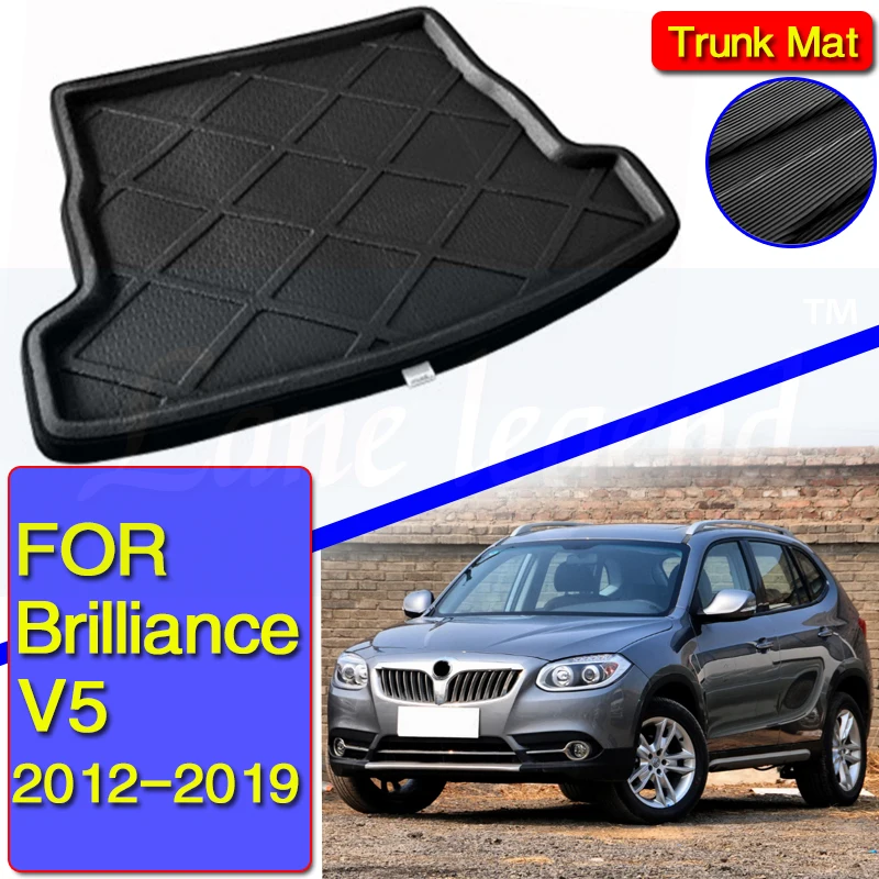 For brilliance V5 2012-2019 Car Tray Boot Liner Cargo Rear Trunk Cover Matt Mat Boot Liner Floor Carpet Mud Non-slip Waterproof