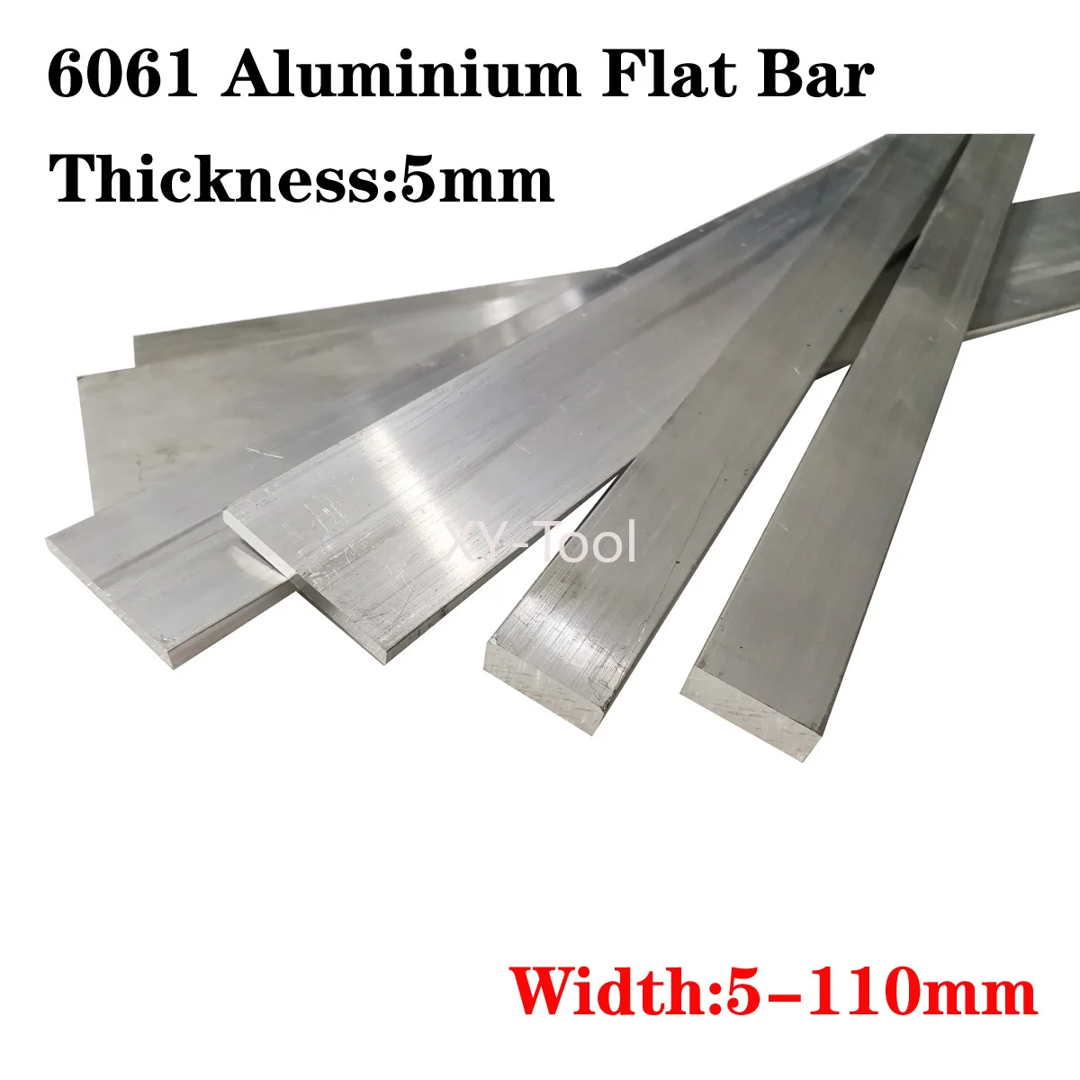 6061 Aluminium Flat Bar Plate Square Rod Sheet Metal Strip Solid Alloy Material Thickness 5mm Width 5mm 6mm 8mm 10mm 12mm-110mm