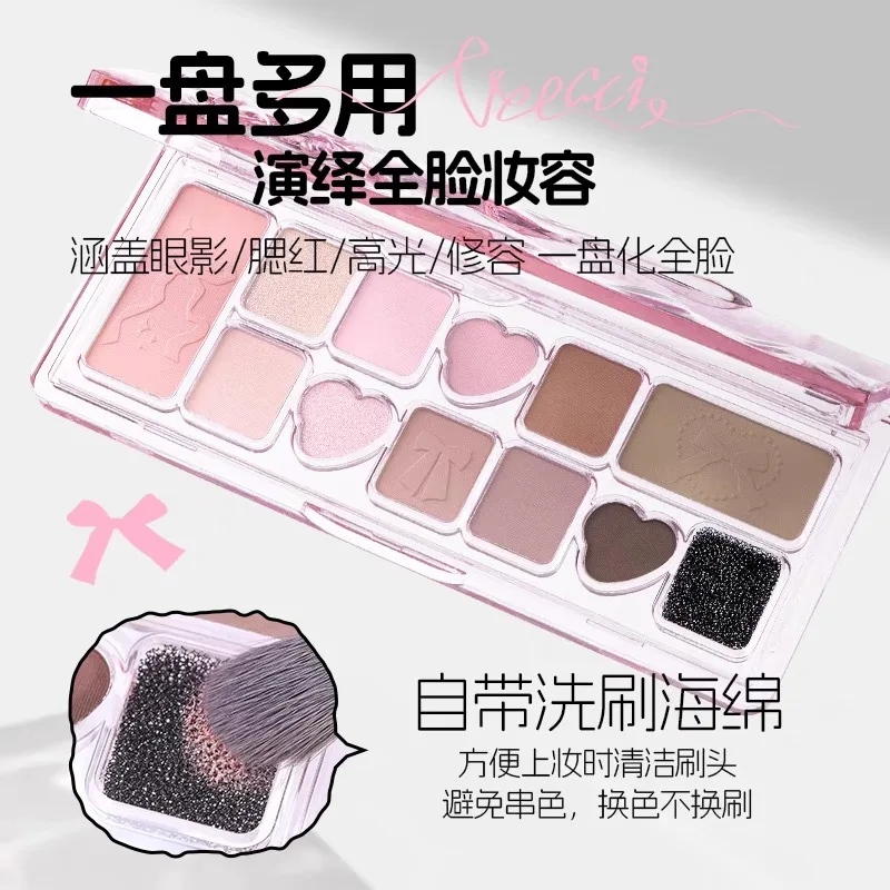 VEECCI 11 Color Eyeshadow Tray Long-lasting Multi-Color Eyeshadow Pearl Matte Micro-Shimmer Makeup