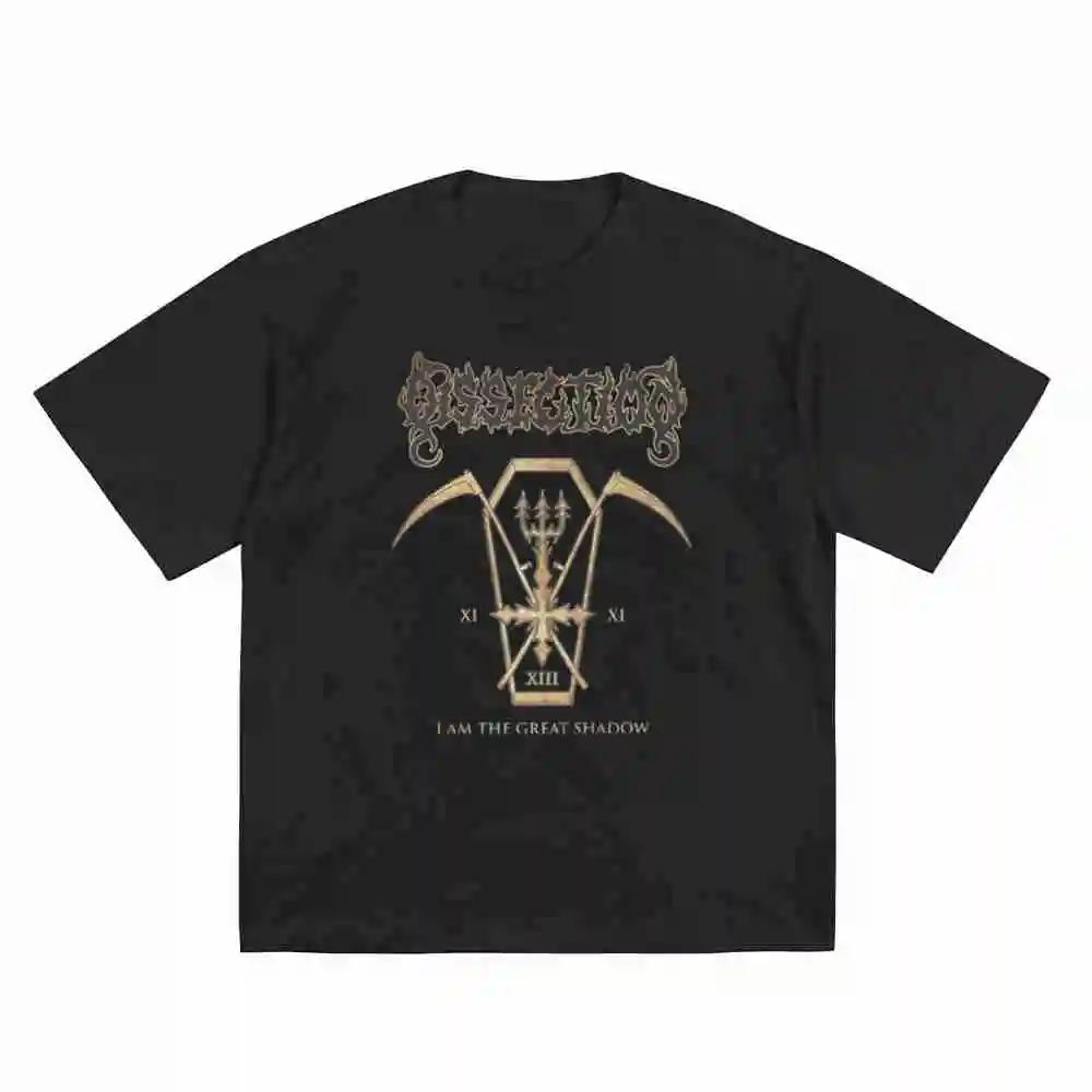 Dissection Great Shadow Black Metal Short Sleeve Tee 100% Cotton T-Shirt
