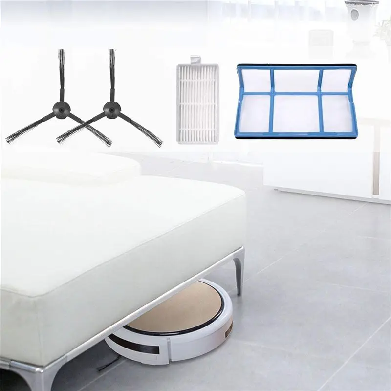 A98E-Replacement For ILIFE V3 V3S V5 V5S V5S Pro Robot Vacuum Cleaner,2X Primary Filter+6X Filters+12X Side Brushes