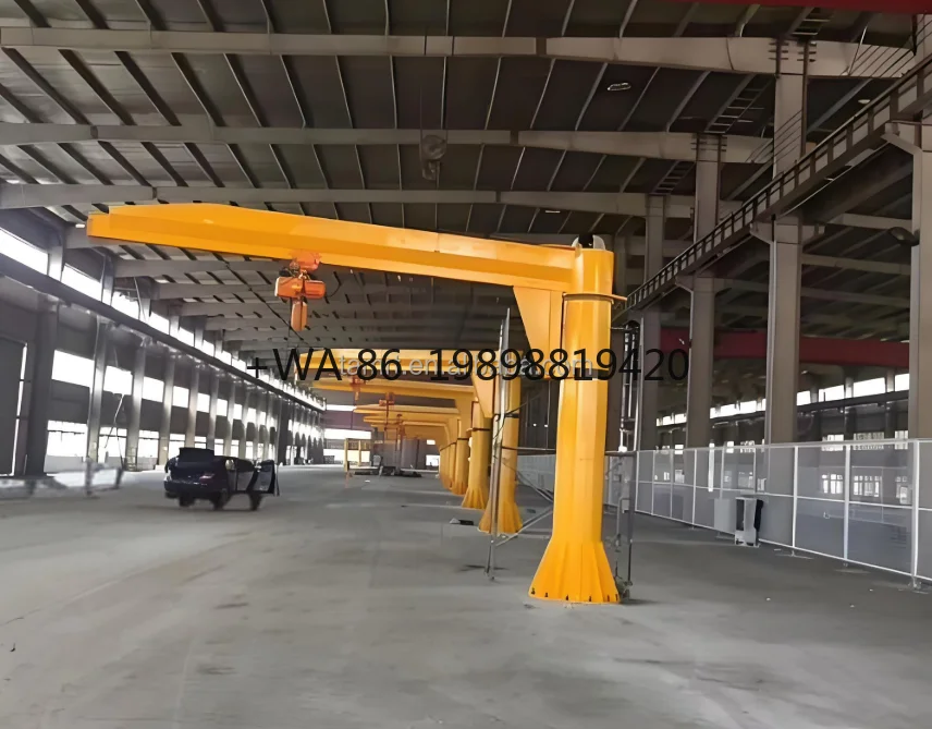Cantilever Design Core Motor Gear Components for Indoor and Outdoor Cargo Handling Electric Jib Crane Hoist with