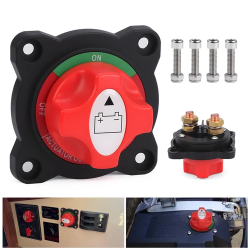 Imagen 1 del producto CNSPEED 300A 12-48V 2 posiciones M10 interruptor de masa de batería marina para coche interruptor de corte de batería interruptor de desconexión de batería para barco