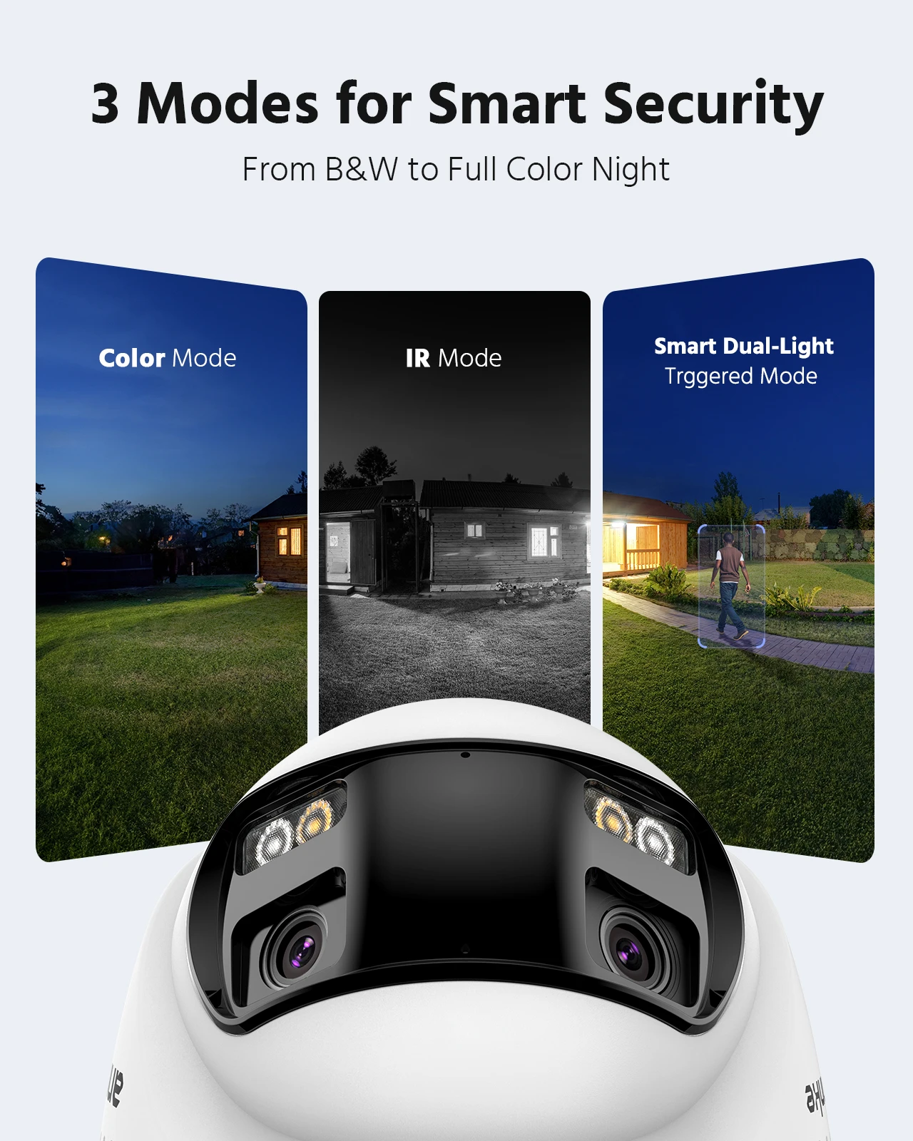 4K 8MP 180 °   Telecamera di rete IP PoE di sorveglianza panoramica Telecamera CCTV audio bidirezionale intelligente a doppia luce intelligente a doppia luce