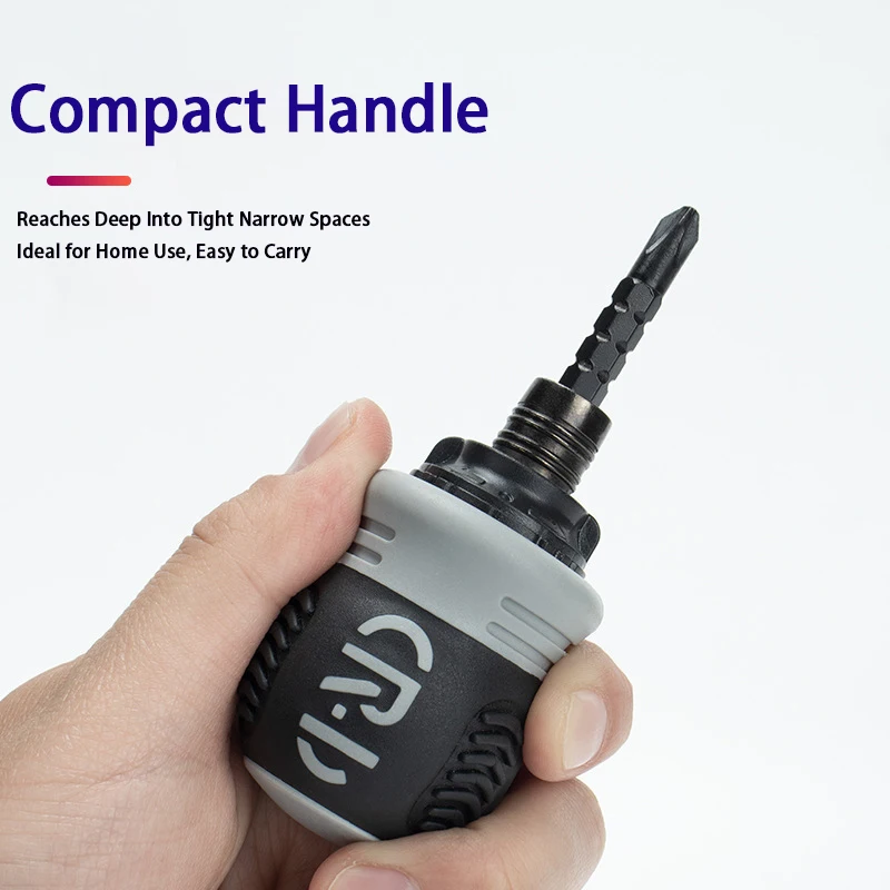 Ratchet Screwdriver Set Retractable Dual‑Use Radish Head Screwdriver CR‑V High Hardness Labor‑Saving Multi‑Bit DIY Repair Tools