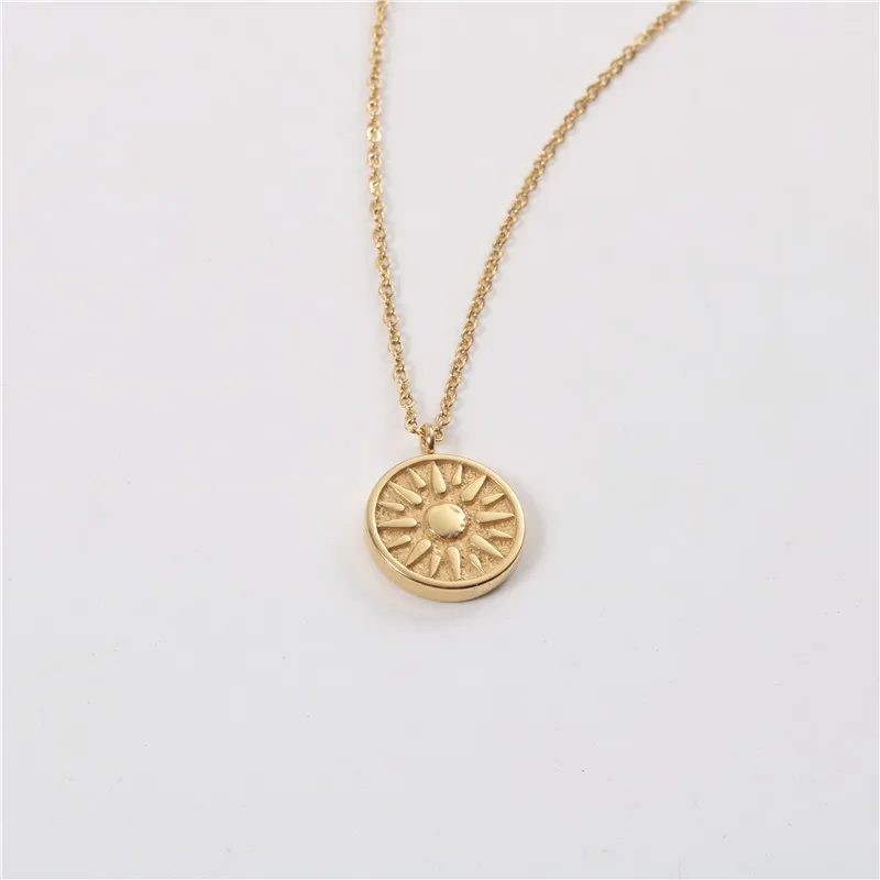 SOMMAR Vintage Love 18KGP Gold plated Girlfriend pendants Sun Goddess Necklace vintage necklace Elegant