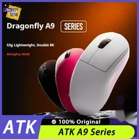 Ratón ATK A9 PRO MAX PLUS ULTRA Series, ratón inalámbrico Dual 8K, Bluetooth, ligero, PAW3950 Ultra Nordic52840, ratón para deportes electrónicos, regalo