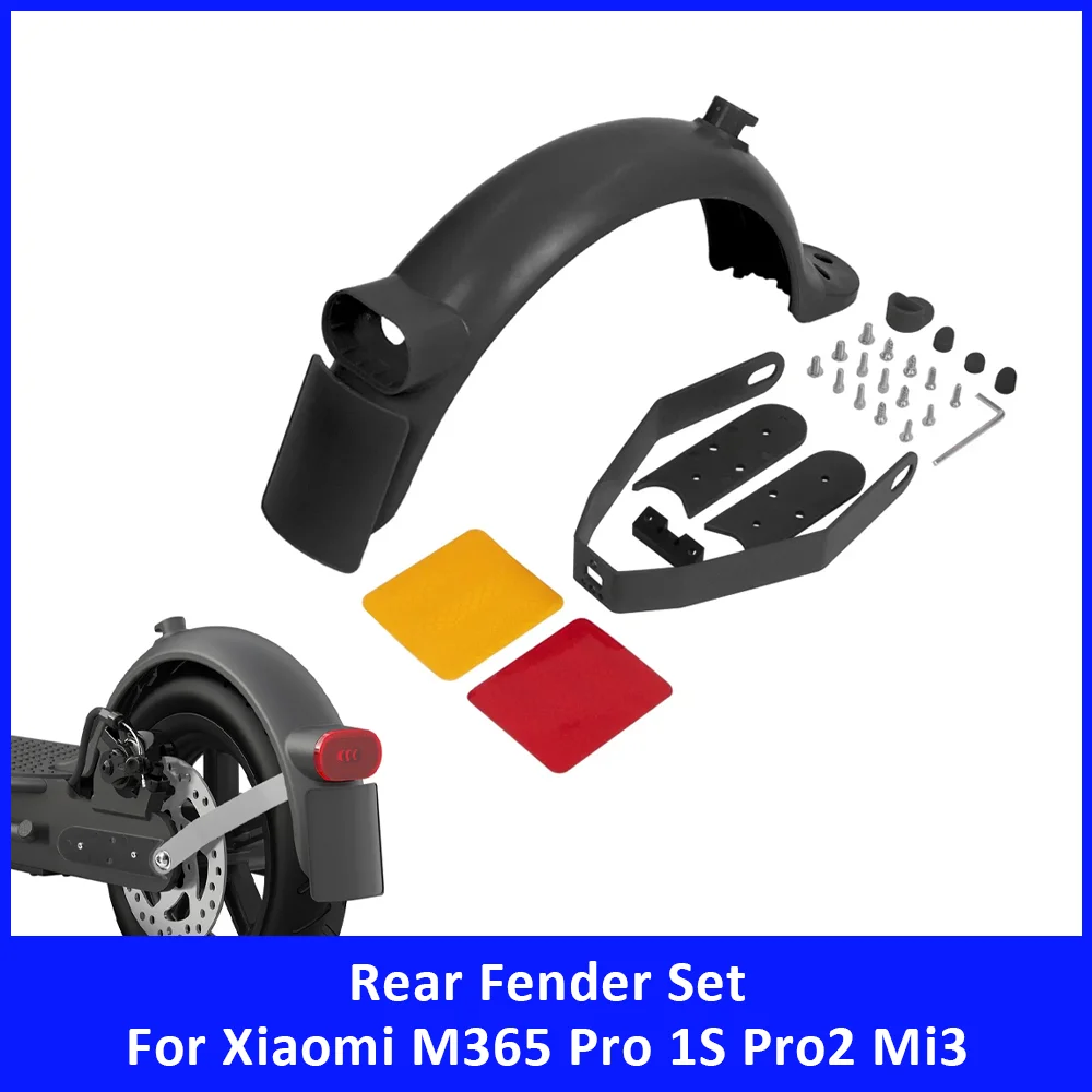 

Набор заднего крыла для Xiaomi M365 Pro 1S Pro2 Mi3, аксессуары для электрического скутера, заднее крыло и кронштейн крыла, светоотражающая наклейка