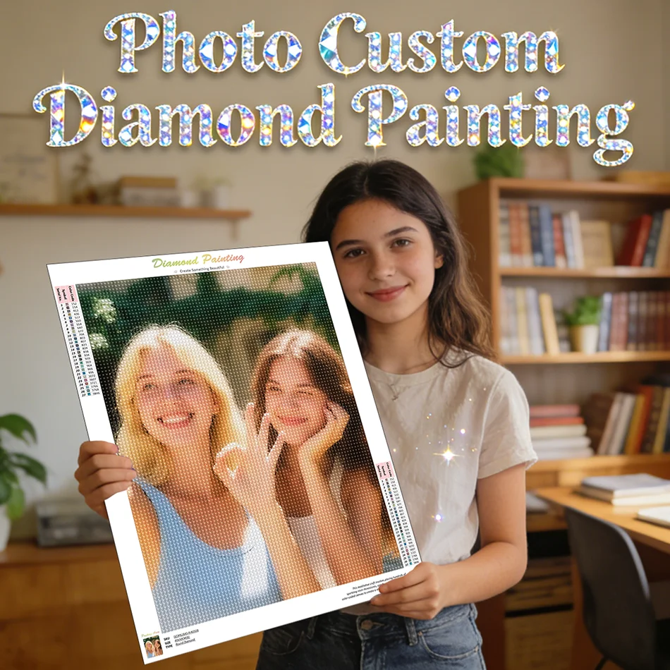 

GATYZTORY Photo Custom Diamond Painting Wall Art Picture Cross Stitch Full Square/Round Drill 5D Crystal Rhinestone Home Decor