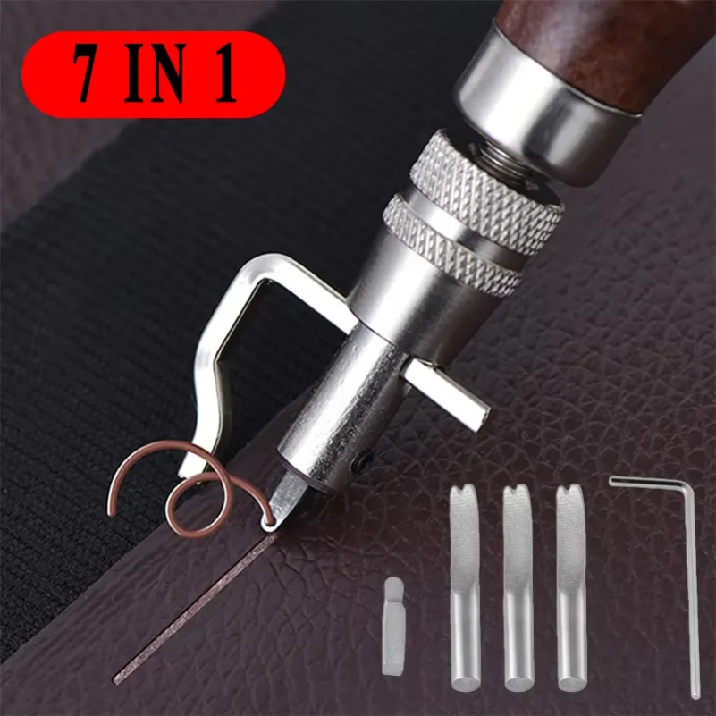 Groover Stitching Tool - 7'si 1 Arada Profesyonel Ayarlanabilir Deri