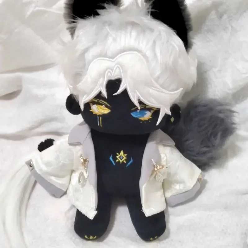 

Stuffed 20cm Black Skin Anubis Cosplay Cartoon Plush With Skeleton Doll Dress-up Toys for Kids Birthday Gift