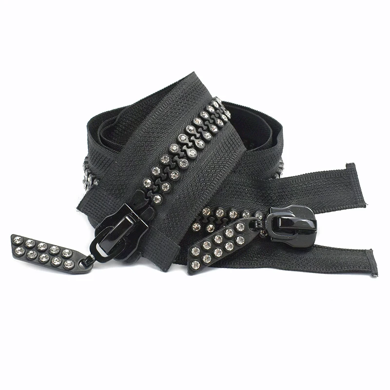 

1Pc 10# Resin Zipper 60/70/80cm Open End Zip Single/Double Slider Jacket Bag Ziper Decor Zippers Repair Kit DIY Sewing Accessory