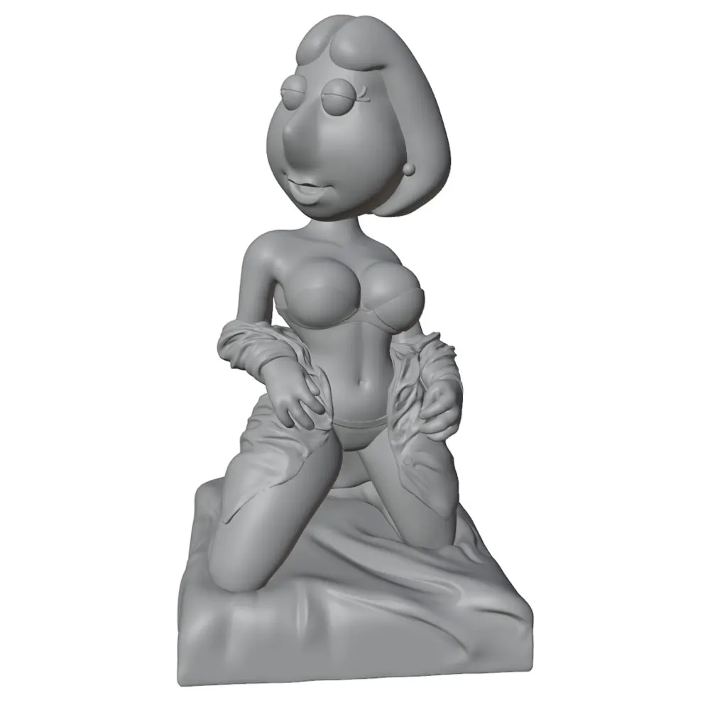 Figura decorativa de resina 75 mm – Mujer sonriente collectionista sin pintar - imagen 4