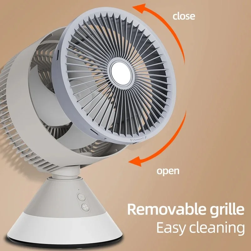 2026 New Upgrade 3 In 1 Desktop Circulating Fan With Lighting And Multiple Shaking Modes Suitable For Indoor And Outdoo