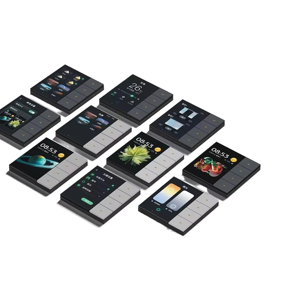 Tuya Zigbee Smart Switch 4 Gang Curtain Electric Light Dimmer Wall Switch with 3.5