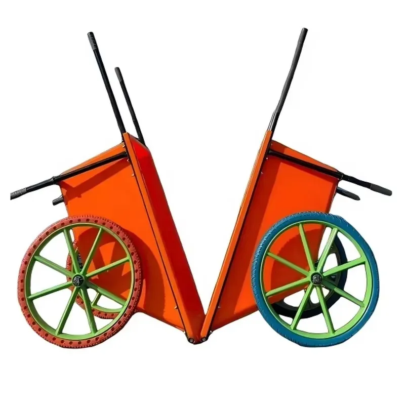 Two Wheel Metal Rubber Plastic Hand Truck with Solid Wheels Garden Cart Construction Trolley Dolly for Heavy Duty Use