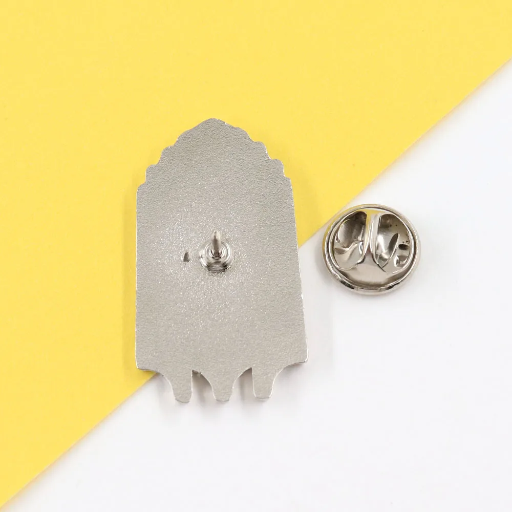 Doomsday Cathedral Enamel Brooch Refuge Faith Civilization Lapel Pin Terror And Blood Game Gift Dark Badge Accessories Collect