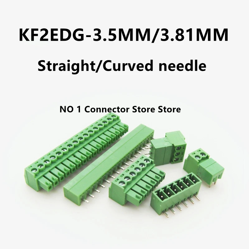 10Set 15edg 3.81Mm 3.5Mm Kf2edg Pcb Plug-In Terminal Blocks Connector Rechte Pin Haakse 2/3/4/6/8-12P Pin Header Socket