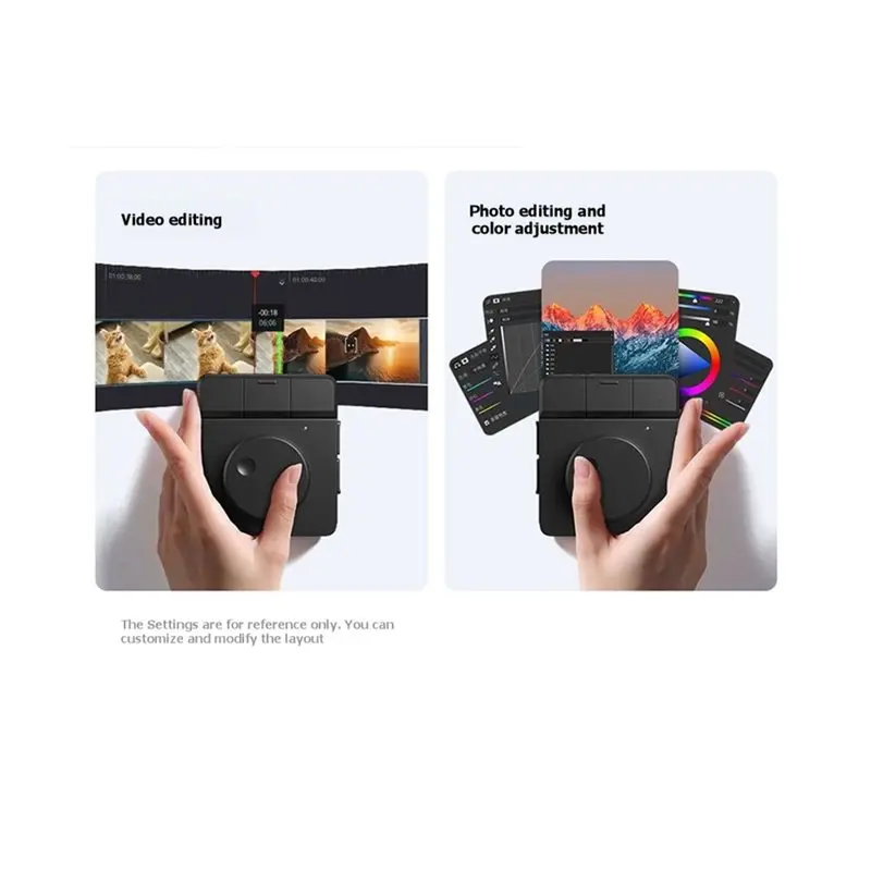 SQPP-D100H Dial Creative Controller Wireless Video Editing Assistant Intelligent Studio Control For Mac Windows Phone Tablet