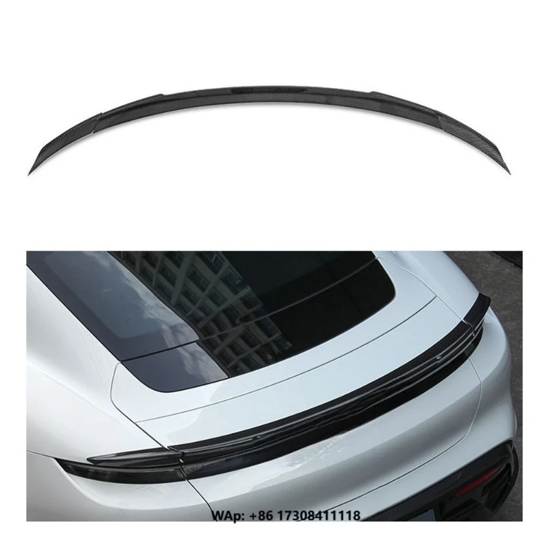 Dry Carbon Fiber Rear Trunk Spoiler Tail Wing Boot Lip Ducktail Duckbill for  Taycan 4S GTS Turbo S GT 2019-2024