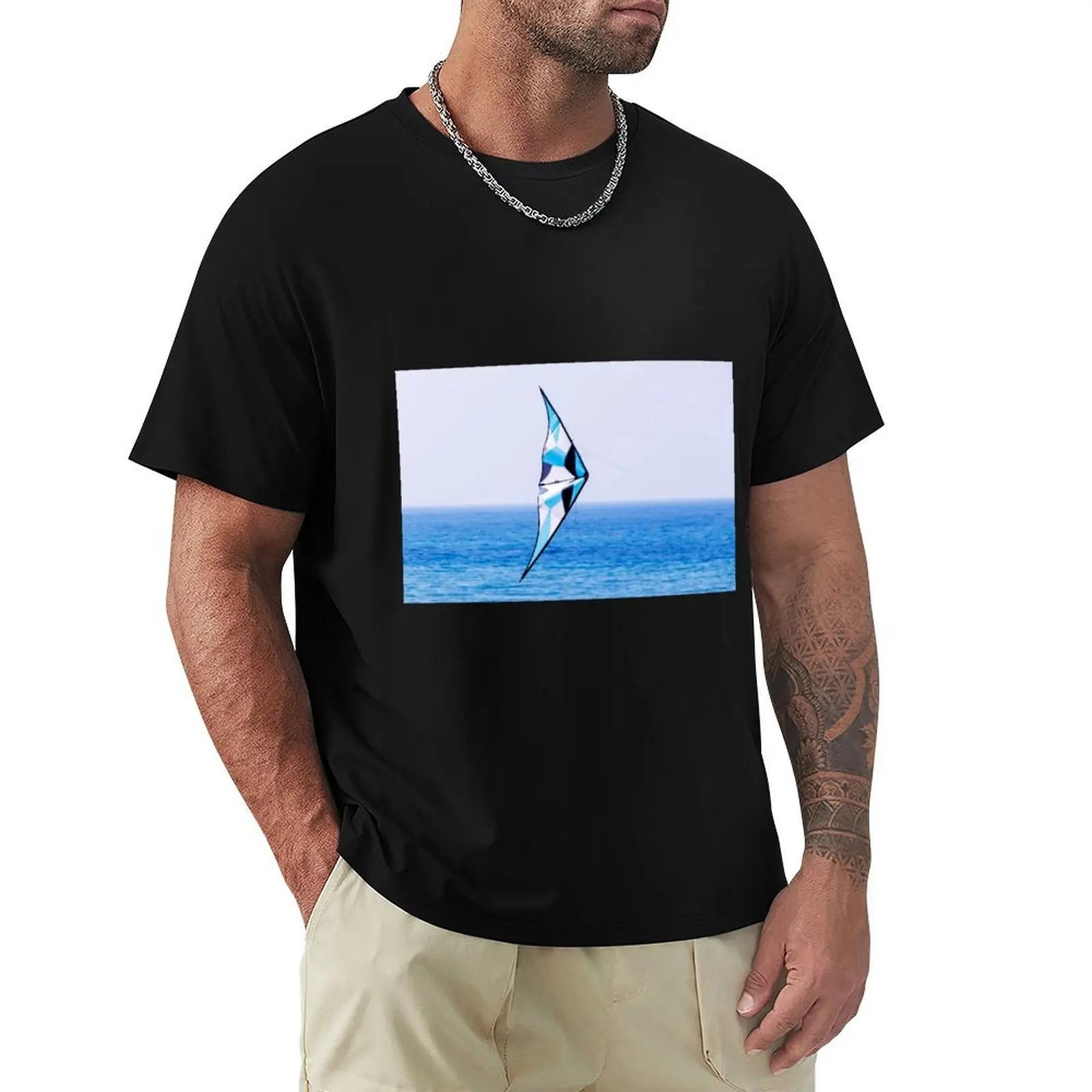 Kite flying in the sky T-Shirt man t shirt summer T-Shirt