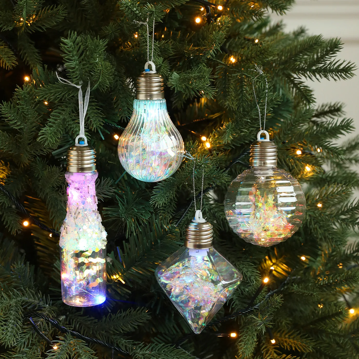 

Xams Ball Luminous Colorful Ball Pendant Colorful Transparent Ball Christmas Tree Decor Scene Arrangement Colorful Lamp Pendant