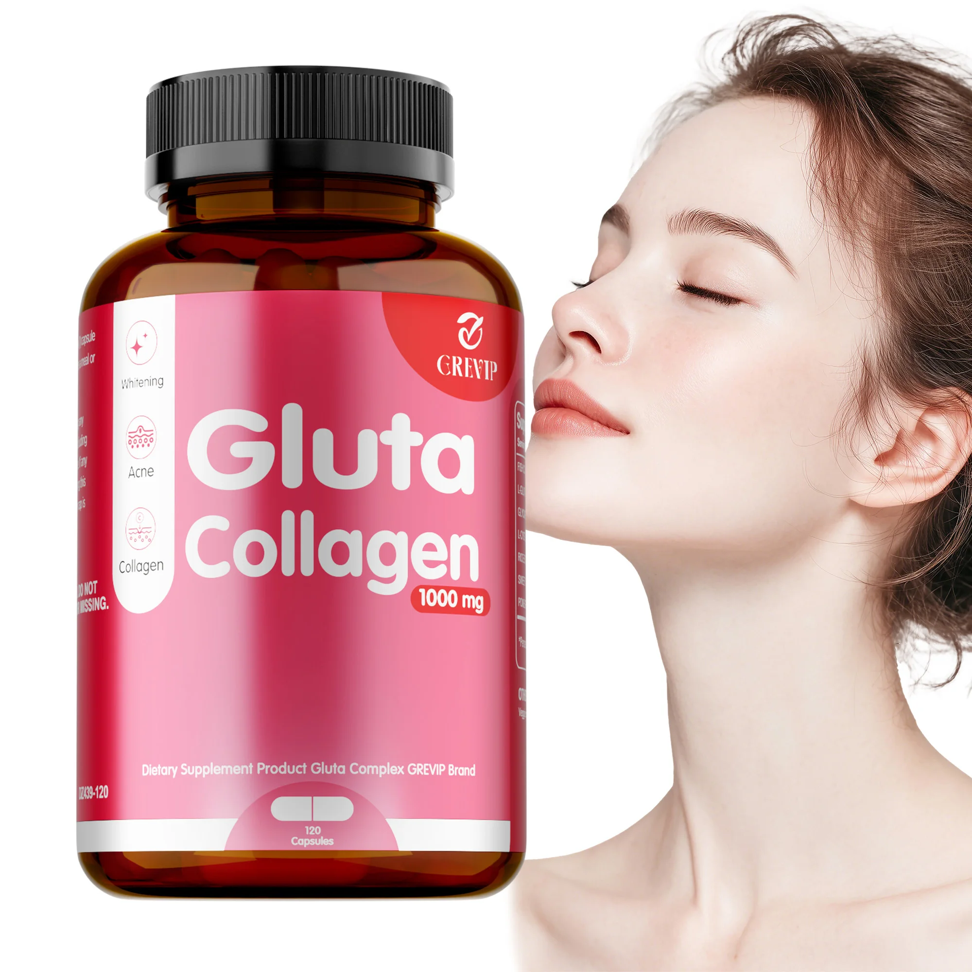 

Glutathione Collagen Supplement, Antioxidant Whitening Capsules, Skin Health Deep Nourishment Skin