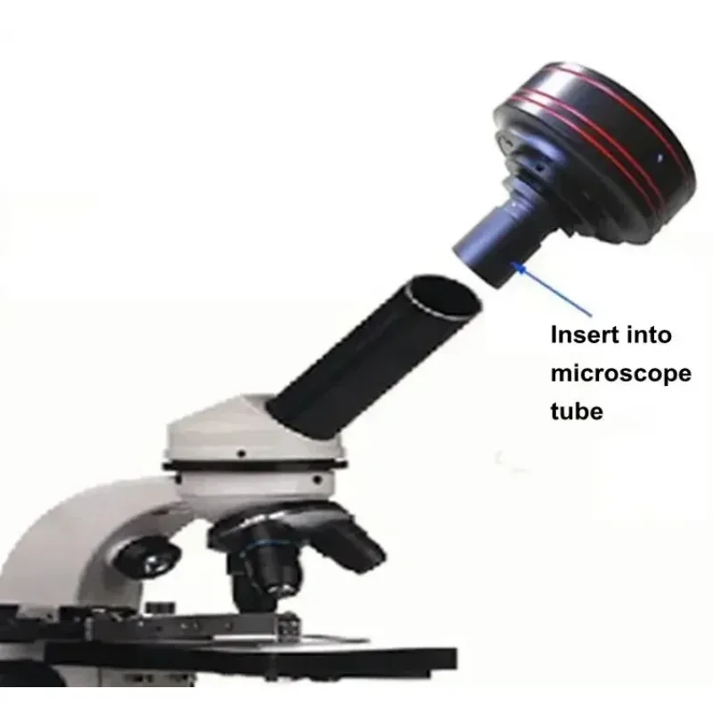 Standard Microscopio Camera C Mount Lens Adapter 23.2mm Tube Connecting to Electronic Eyepiece Microscope Accesorio Telescopio