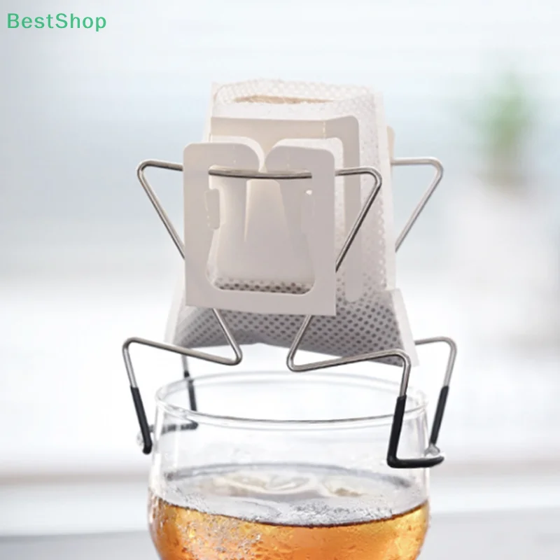 ♥Coffee Filter Holder,Stainless Steel Cafe Drip Bag Holder Japanese Style Hanging Ear Coffee Holder