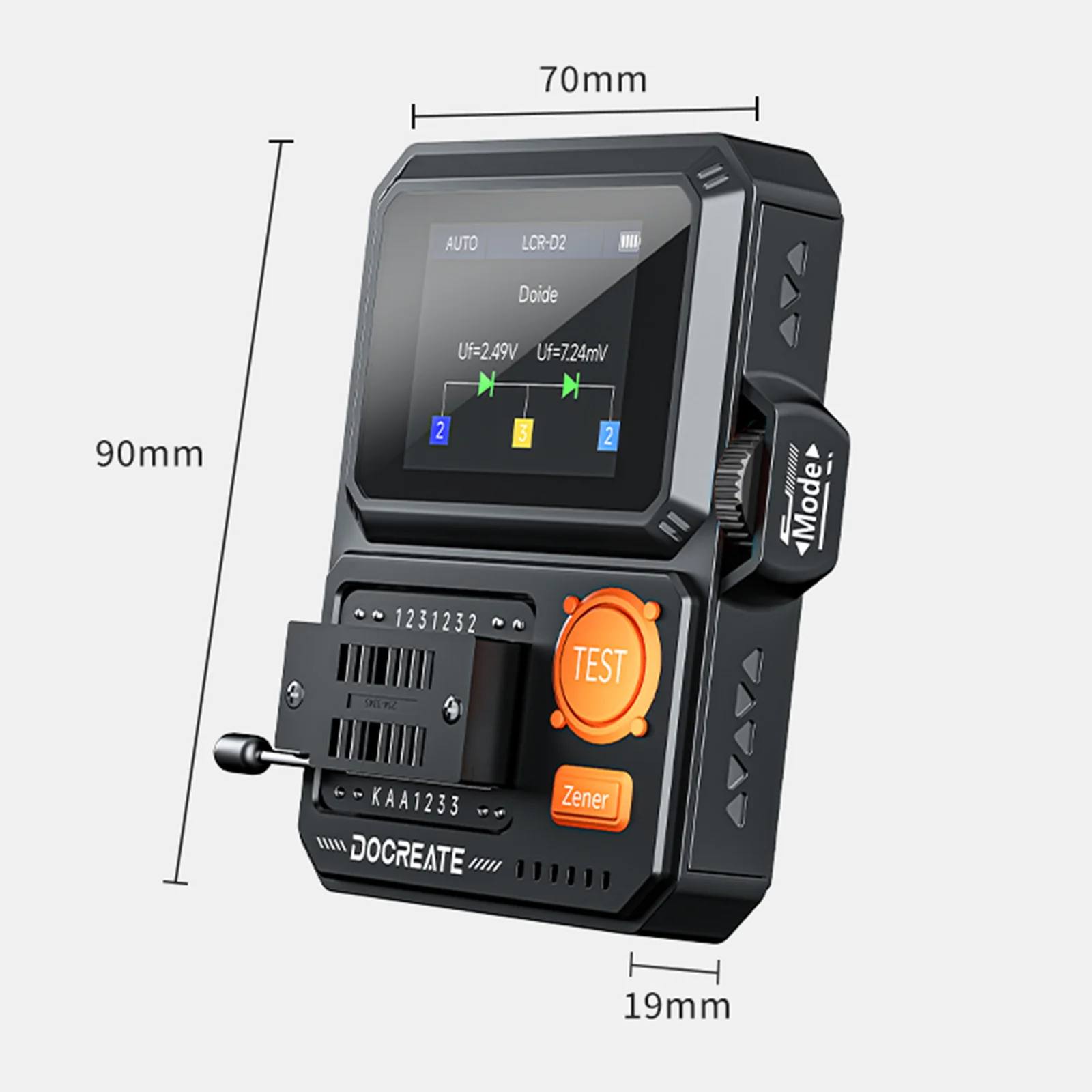 LCR-D2 High-Precision Transistor Tester 400mAh Intelligent Auto Recognition LCR Meter Capacitor/Inductor/Resistor/Diode/SMD Test view 6