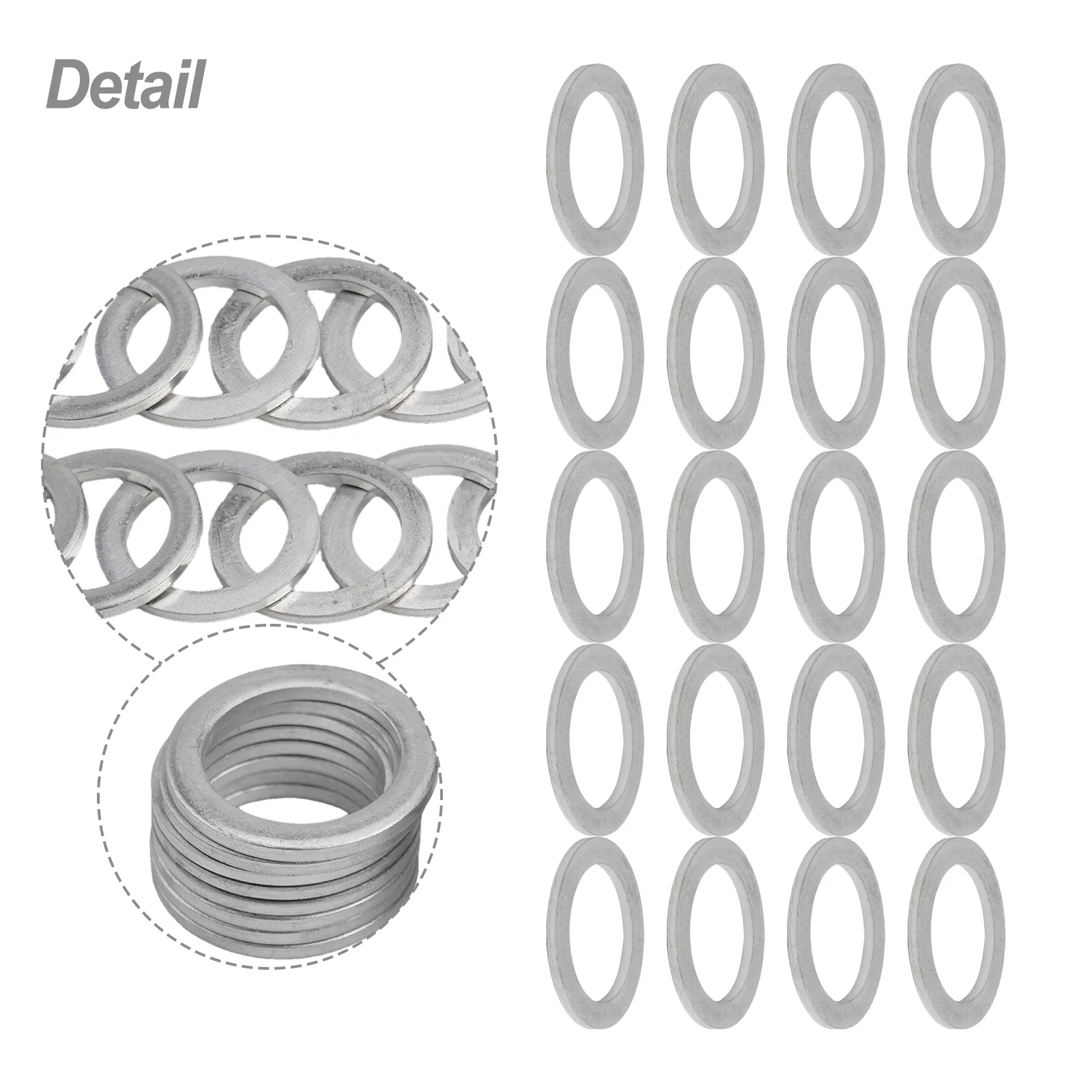 20 Pieces 20MM Oil Drain Crush Washer Gaskets for For HONDA For ACURA Vehicles to Provide Secure Oil Seal and Prevent Leakage
