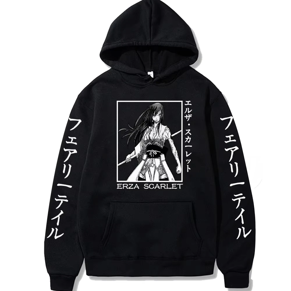 Fairy Tail Erza Scarlet Hoodie Unisex Men Women Cotton Graphic Printed Long Sleeve Oversized Sweatshirt Summer Casual Hot Sale