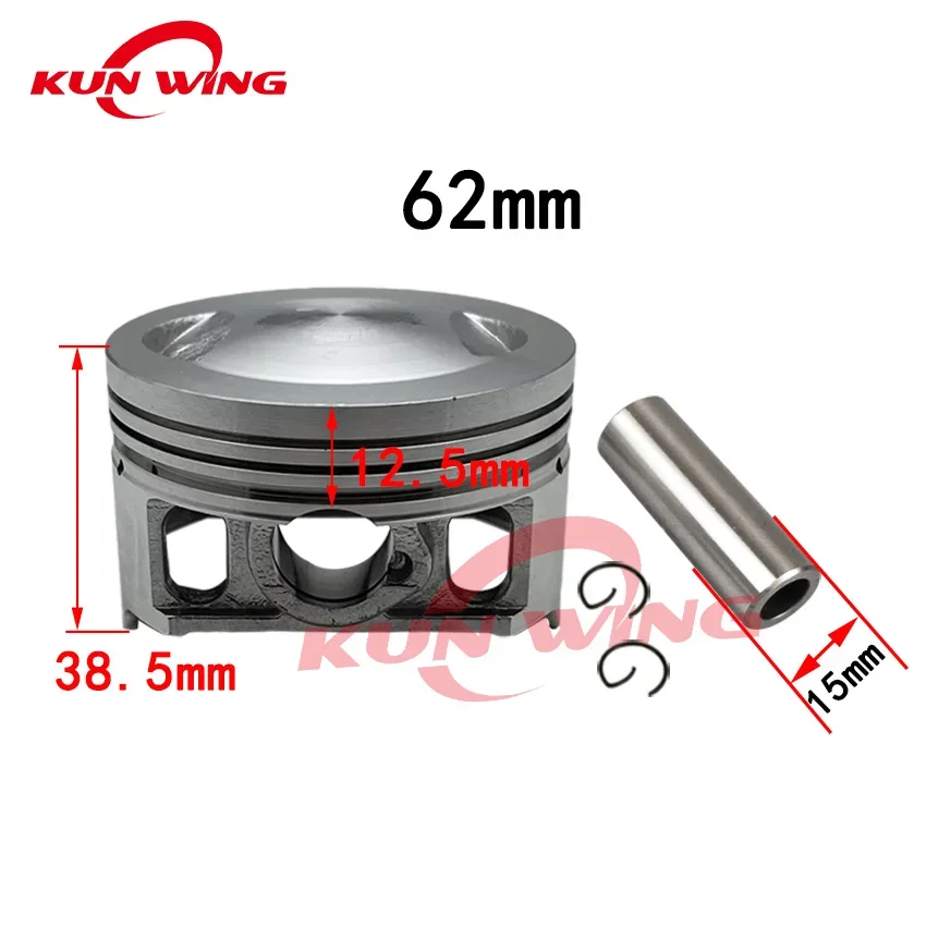 62mm Piston  Ring Set (Pin 15mm Ring 1.0) For CG150 CBB150 CG CBB 150 150cc Motorcycle Engine Parts