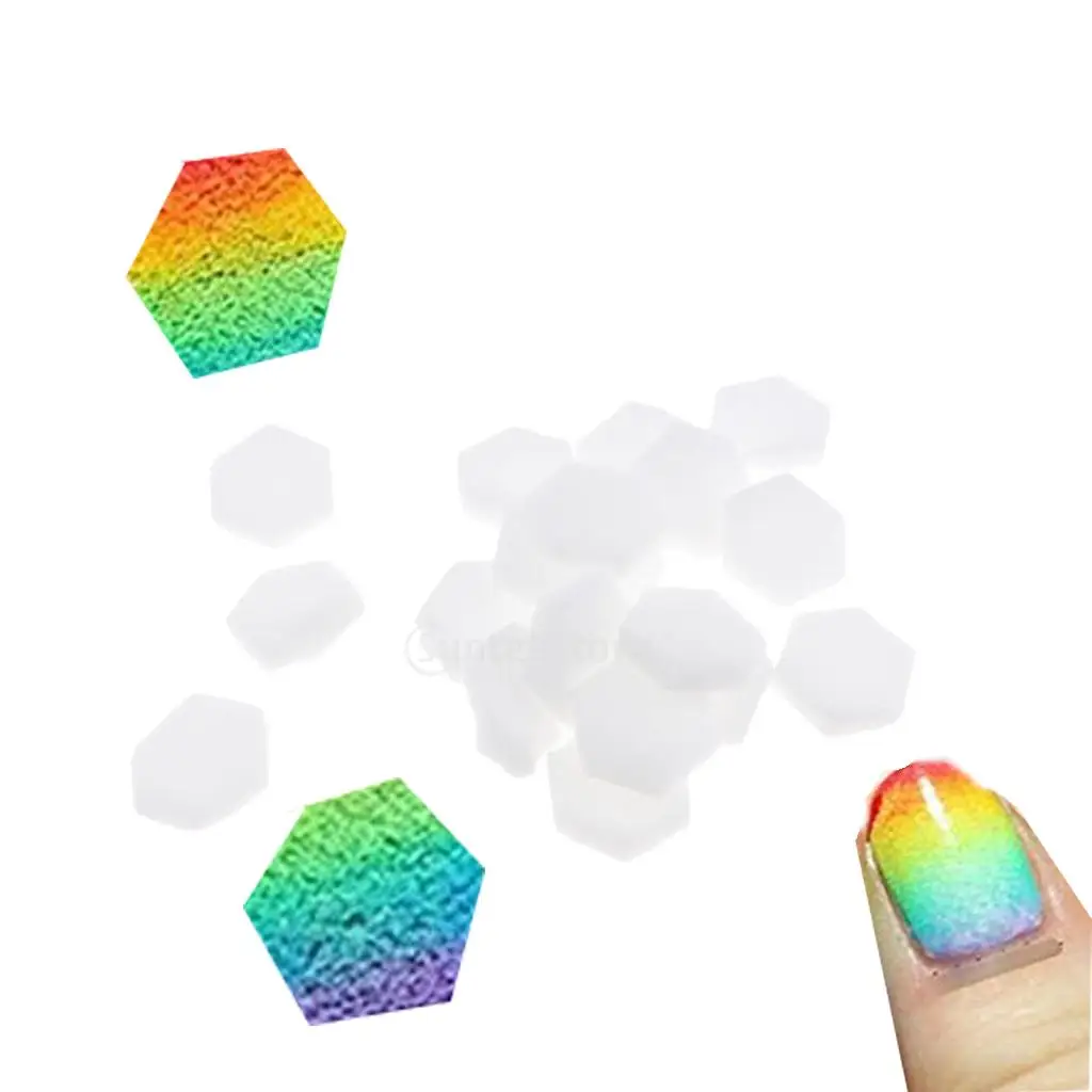 80 stuks Nail Art Gradient Sponge Stamp Stamping Stamper Shade Shading Shader