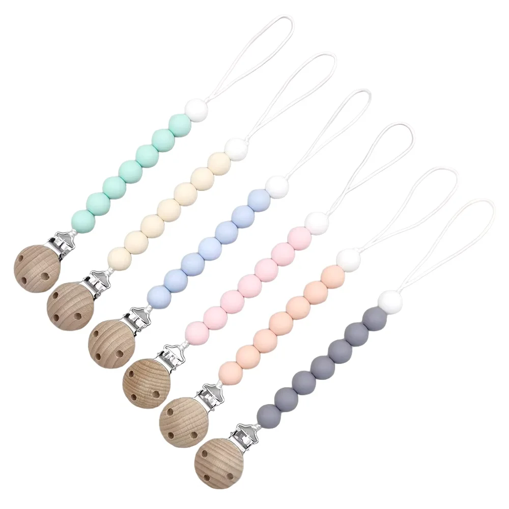 Silikon-Schnullerkette beruhigt Babys Anti-Drop-Clips Babyprodukte