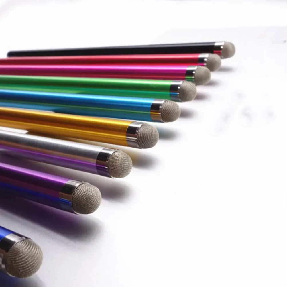 

3Pcs Touch Screen Pen Conductive Cloth Head for Drawing Gaming Emails Note-Taking Durable Practical Black Silver Blue