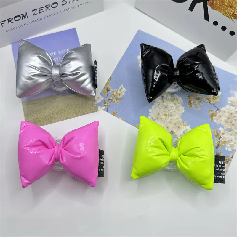 Fashion Korean 3D Cute Bow Pillow Bowknot Phone Griptok Grip Tok Bracket Support Universal Mobile Phone Holder Finger Ring Stand