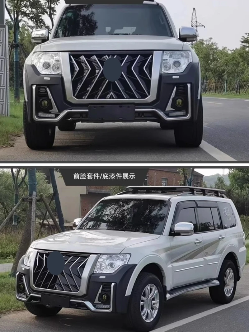Front Rear Bumper Grille Fog Lamp Assembly for Mitsubishi Pajero V97 V93 Modified Unpainted Wide Body Kit Car Accessories - Image 4