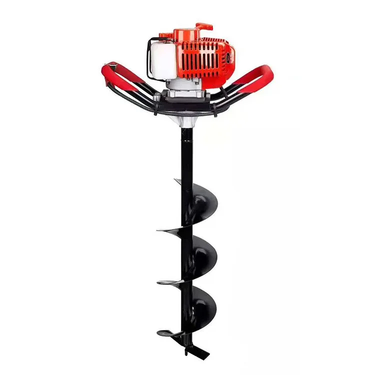 2 Stroke Post Hole Digger Earth Auger 52cc Petrol Gas Powered Earth Auger Post Gasoline Auger