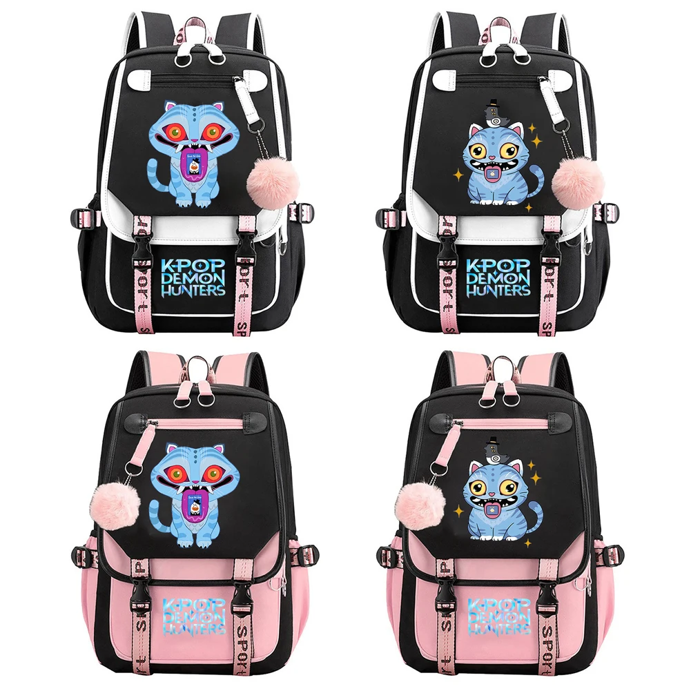 

Школьный рюкзак для студентов KPop Demon Hunters, повседневный рюкзак 2025 года, популярные рюкзаки с принтом фильмов для девочек, спортивная школьная сумка на открытом воздухе