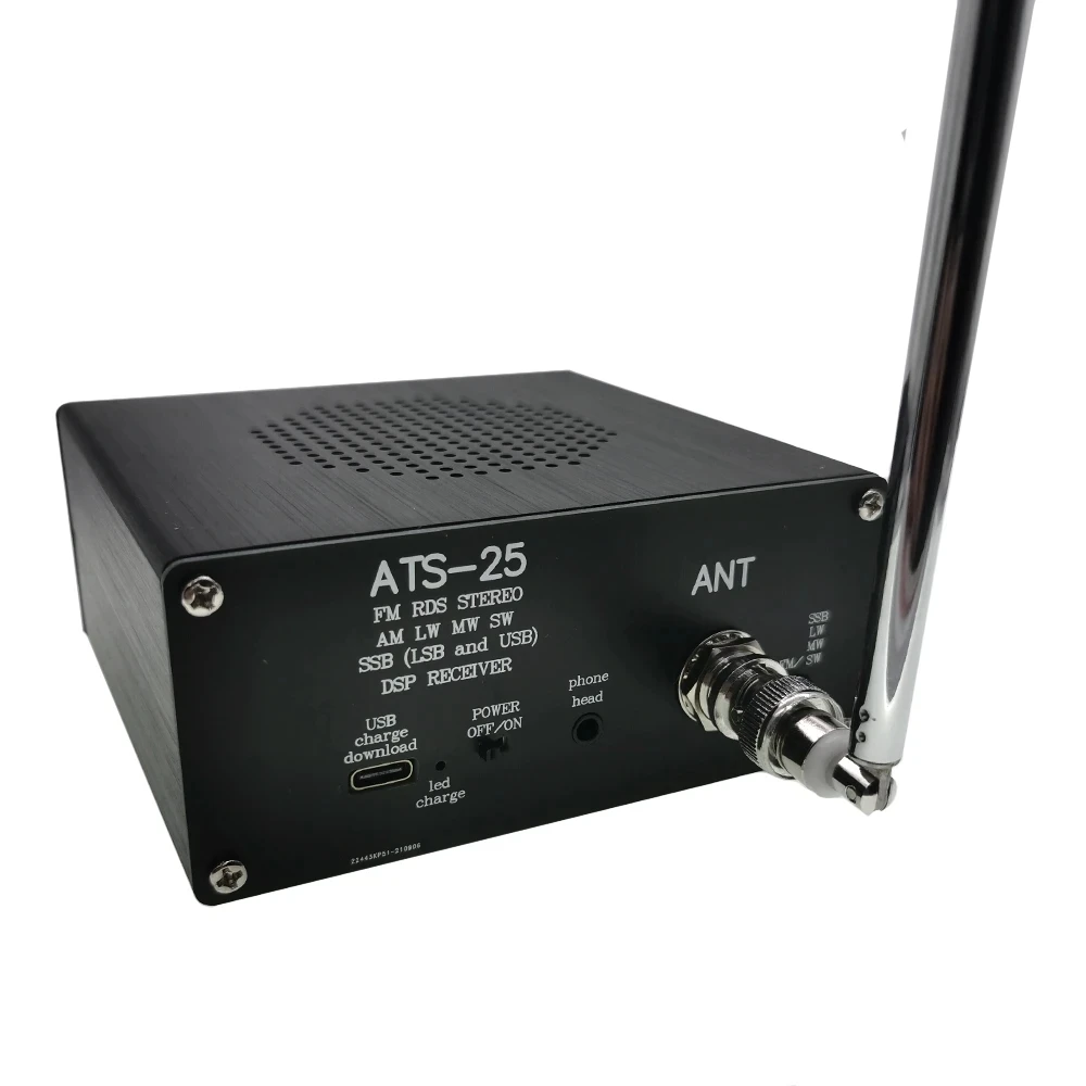ATS-25 Si4732 전대역 라디오 수신기 DSP 수신기 FM LW(MW 및 SW) 및 SSB(2.4인치 터치스크린 2000mA 배터리 Fm 라디오 포함)