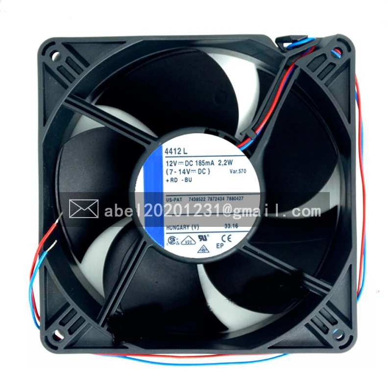 

BRAND NEW 4412L 4412 L DC 12V ORIGINAL COOLING FAN COOLER 119 x 119 x 38 mm