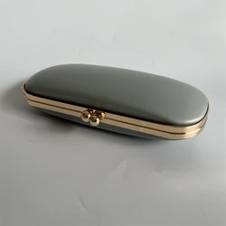 Small Box Frame Metal Frame Portable Glasses Case DIY Materials Parts  Handmade Bag Round Kiss Lock Iron Small Bag Gold Color