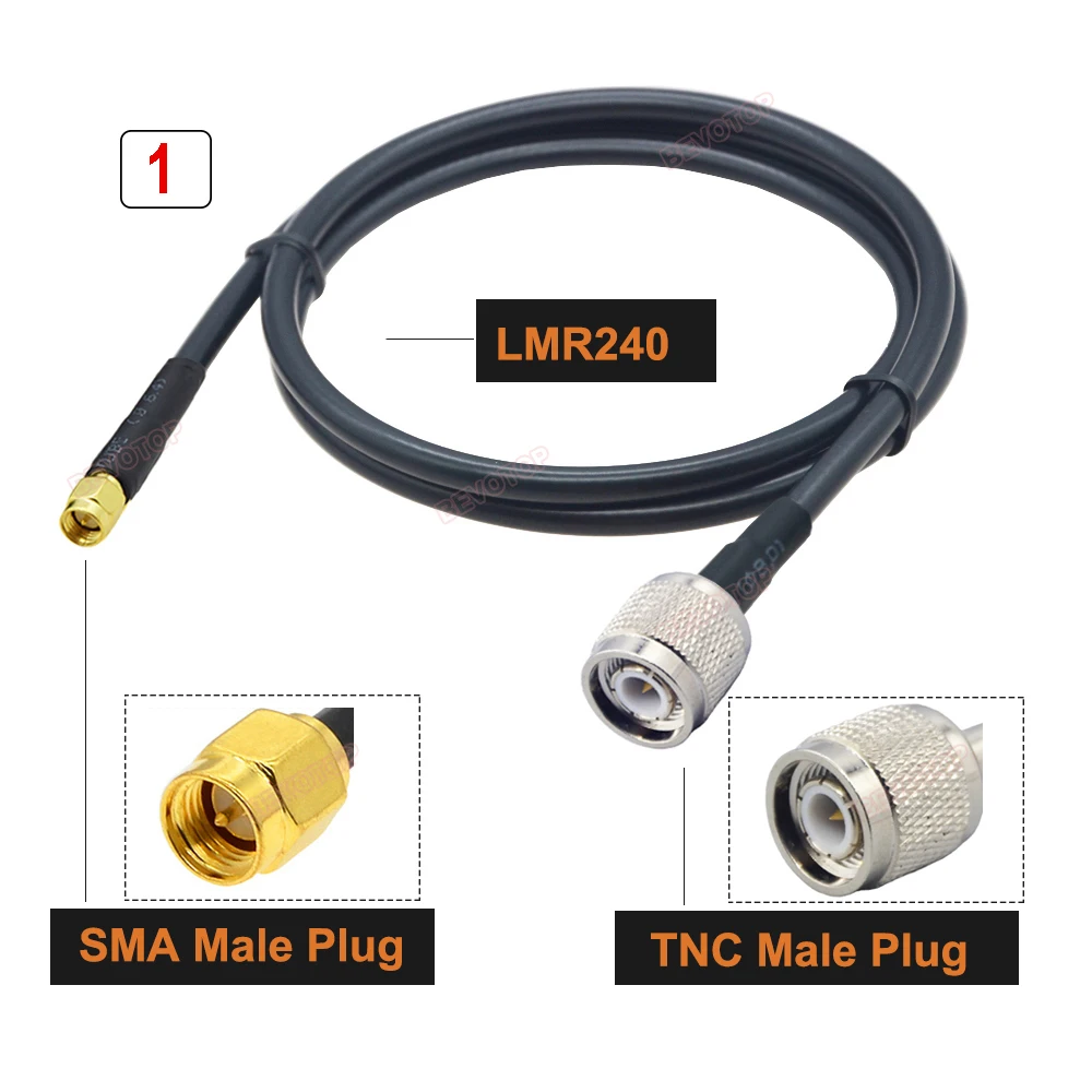 LMR-240 TNC Male Plug to SMA Male / Female Connector LMR240 Cable Low Loss 50ohm 50-4 Pigtail Jumper RF Coaxial Extension Cable