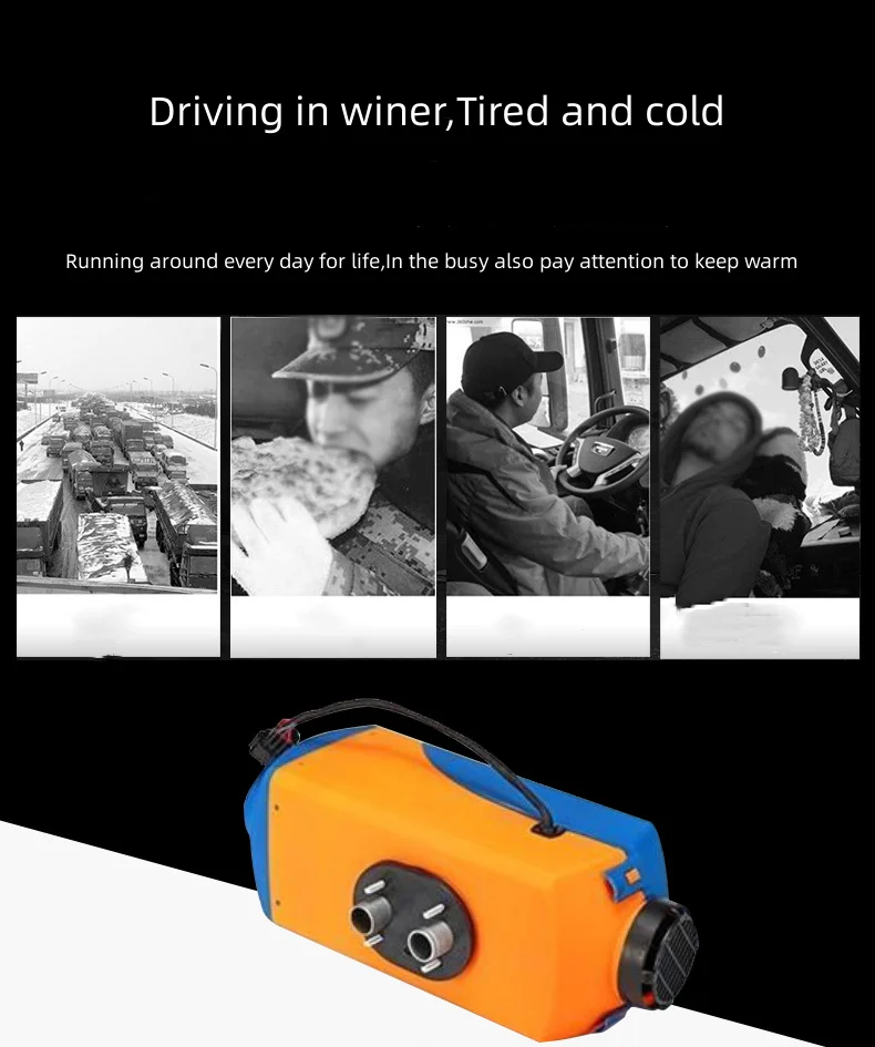 2KW/8KW ポータブルディーゼルヒーター - 車＆テント用12V/24Vパーキングエアヒーター、プラスチックハウジング