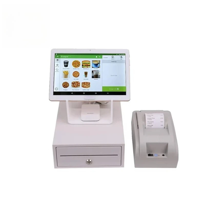 

Wholesale Android POS Machine Cash Register System, MTK6580 Quad-Core, 10-inch Screen, Cash Drawer, for Restaurant