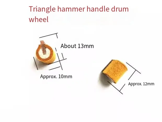 Piano tuning repair tool Triangle hammer handle suede drum wheel