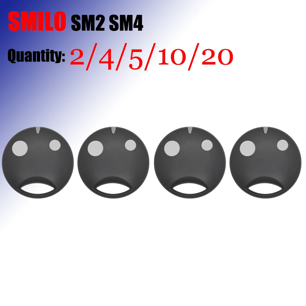 SMILO Remote Control Compatible Smilo SM2 Smilo SM4 433MHz 2/4 Buttons SMXI/SMXIS/SMX2/SMX2R/OXI/OX2 Receivers Gate Openers1-5P