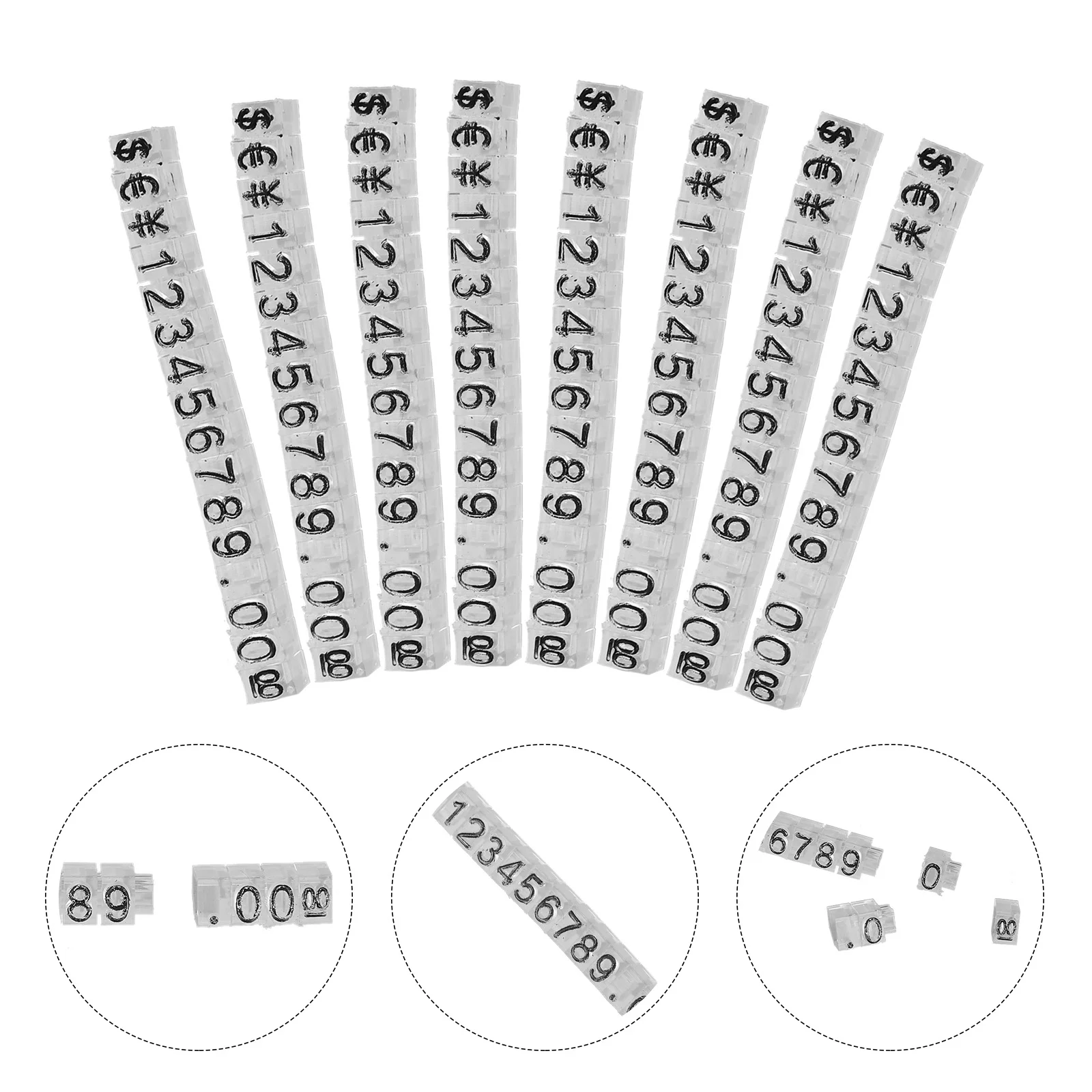 20 Pcs Price Tag Jewelry Cube Small Tags for Pricing Display Stands Plastic Blocks